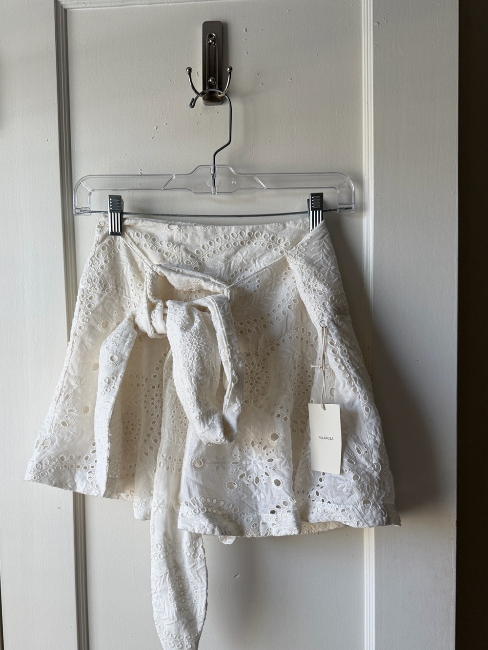 Revolve Tularosa Carlotta Cream Eyelet Tie-Waist Skort - Picture 2 of 5